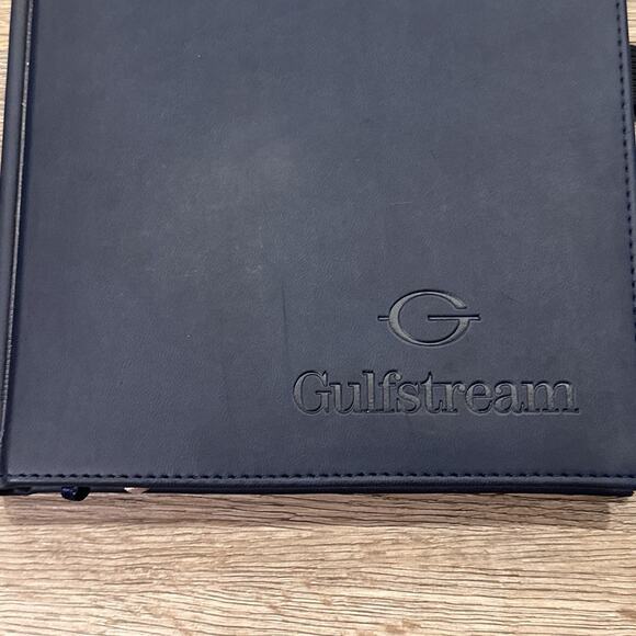 Gulfstream JournalBook NEW Large Bound Blue Leather Notebook 7” x 10” Aviation - Picture 2 of 9